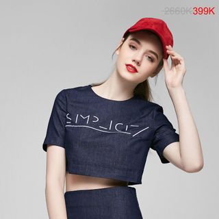set váy + áo jeans