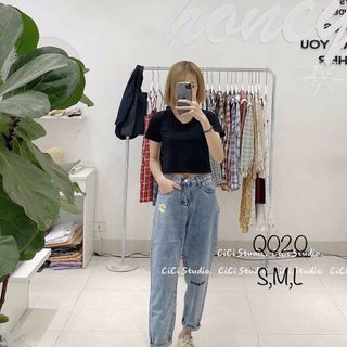 Quần Jean baggy Hoa cúc thêu giá sỉ