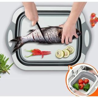 Thau Thớt gấp gọn - Thớt kèm chậu gấp gọn