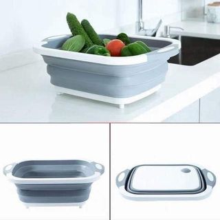 Thau Thớt gấp gọn - Thớt kèm chậu gấp gọn
