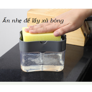 Khay đựng xà bông rửa chén, Hộp ấn lấy xà bông tiện lợi