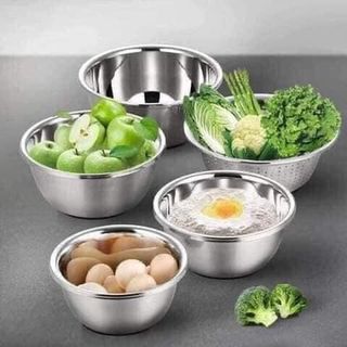 Bộ rổ chậu inox SET 5 giá sỉ