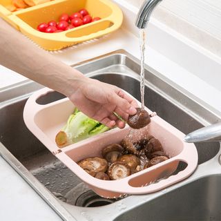 Rổ Chậu Gấp 2in1 gác bồn rửa chén *mẫu hot 2020*