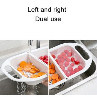 Rổ Chậu Gấp 2in1 gác bồn rửa chén *mẫu hot 2020*