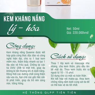 KEM CHỐNG NẮNG LÝ - HOÁ QUEENIE SKIN