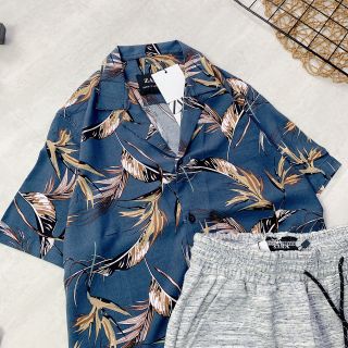 ÁO SƠ MI HỌA TIẾT CỔ VEST