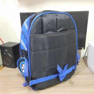 Balo cần kéo trẻ em in hình siêu xe loại 6 bánh xe cao cấp có chức năng chống gù lưng