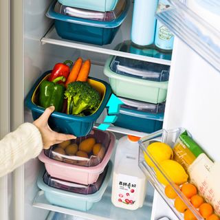 Rổ Hộp đựng thực phẩm rau củ quả có nắp đậy - Rổ hộp 3in1