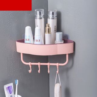 Kệ Góc Tam Giác Kèm Móc Treo Dán Tường