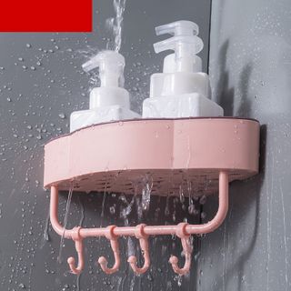 Kệ Góc Tam Giác Kèm Móc Treo Dán Tường
