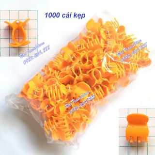 Túi 1000 cái kẹp bướm  to 2cm màu cam, cao dùng để kẹp cành cây, cành hoa lan. giá sỉ