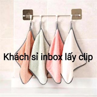 KHĂN LAU ĐA NĂNG CÓ MÓC TREO 10 CHIẾC / 1 set