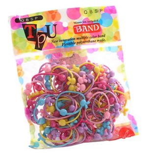 Túi 100 Thun Cột Tóc Cho Bé Nhiều Màu