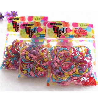 Túi 100 Thun Cột Tóc Cho Bé Nhiều Màu