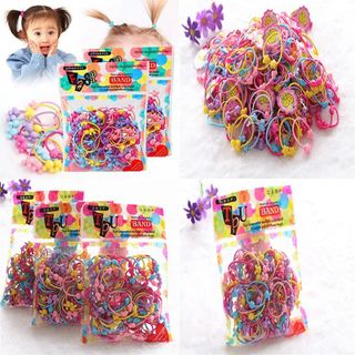 Túi 100 Thun Cột Tóc Cho Bé Nhiều Màu