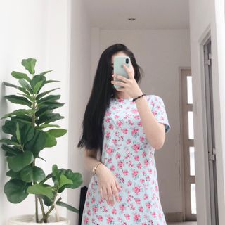 Đầm suông giả jean