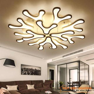 Đèn ốp trần: Mẫu đèn mâm ốp trần 12 sừng hươu trang trí phòng khách