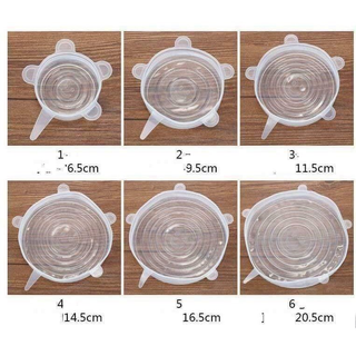 Set 6 NẮP ĐẬY THỰC PHẨM SILICON SIÊU TIỆN