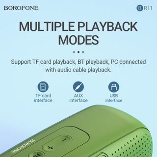 Loa Không Dây BR11 Borofone, Bluetooth 5.0, Nghe Nhạc, gọi điện, FM, hỗ trợ thẻ nhớ, USB
