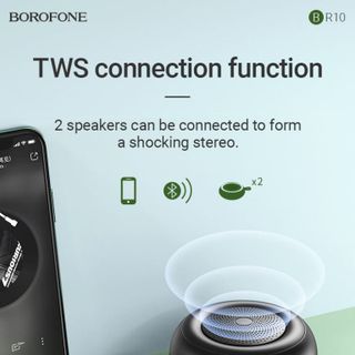 Loa Không Dây BR10 Borofone, Bluetooth 5.0, Nghe Nhạc, gọi điện, FM, hỗ trợ thẻ nhớ, USB