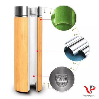 BÌNH GIỮ NHIỆT-VỎ TRE TRÚC- VIPIGIFT