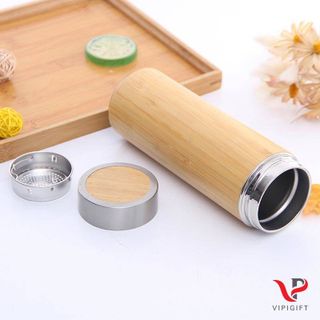 BÌNH GIỮ NHIỆT-VỎ TRE TRÚC- VIPIGIFT