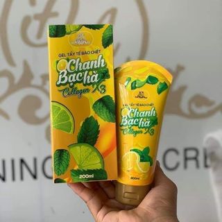Gel tẩy tế bào chết chanh bạc hà collagen x3