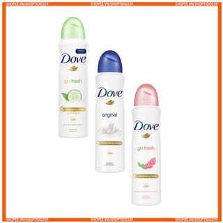 Xịt khử mùi DOVE lưu giữ hương thơm Xuất xứ Châu Âu Hà Lan 150ML