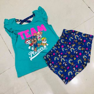 Set bộ thun đùi bé gái họa tiết hoạt hình