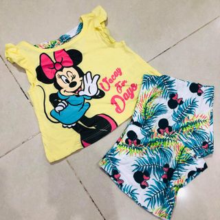 Set bộ thun đùi bé gái họa tiết hoạt hình