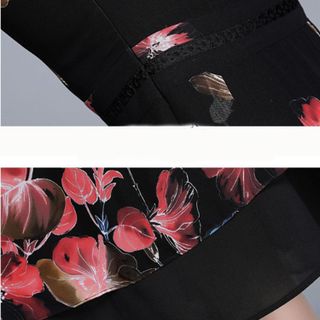 Đầm xòe in hoa 3D phối ren cao cấp