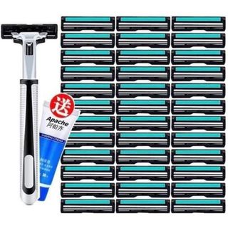 Combo 1 dao cao râu+36 lưỡi thép+ túp kem tạo bọt
