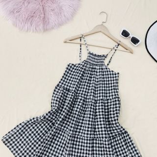 ĐẦM YẾM SỌC CARO 3 TẦNG 2 DÂY
