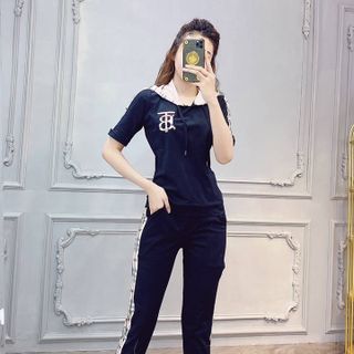 Bộ đồ thể thao phối sọc có nón BT TT39301
