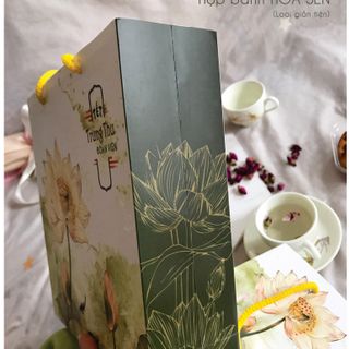Hộp đựng bánh Trung thu HOA SEN 4 bánh 125 - 180gr