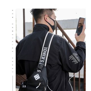 Túi đeo chéo unisex đa năng nhiều ngăn tiện dụng có cổng USB phong cách năng động VIDEO