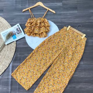 Set lụa voan bèo tầng