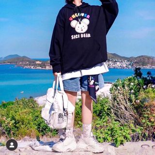 Áo hoodie nỉ ngoại Uncover Sici Bear