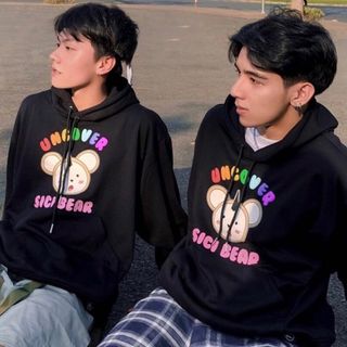 Áo hoodie nỉ ngoại Uncover Sici Bear
