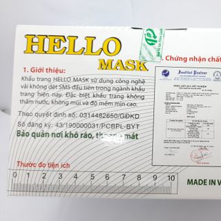 Khẩu trang 4 lớp màu trắng Hello Mask - Thành Phát