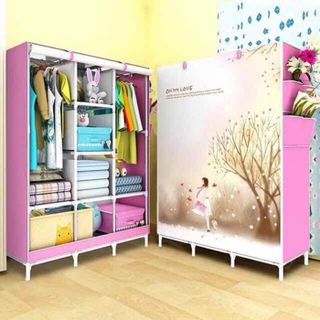 Tủ vải 3D 3 buồng 8 ngăn khung sắt