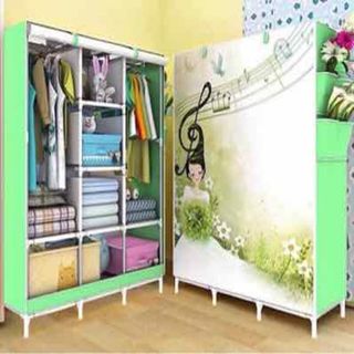 Tủ vải 3D 3 buồng 8 ngăn khung sắt