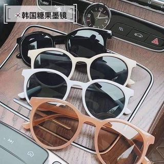 Kính Mát Gọng Tròn Chống Tia Uv400 Phong Cách Hàn quốc