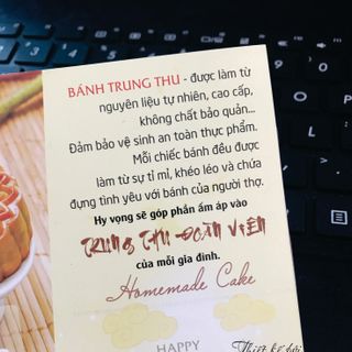 Thiệp ghi hạn sử dụng bánh Trung thu