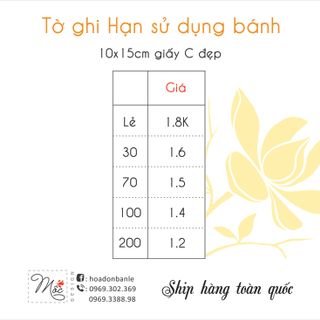 Thiệp ghi hạn sử dụng bánh Trung thu