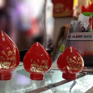 TRÁI ĐÀO THỦY TINH RỜI nhỏ ( THÂY THẾ ) không chân đèn giá sỉ