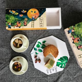 Hộp đựng bánh Trung Thu TRĂNG RẰM 2 bánh 125 - 180gr