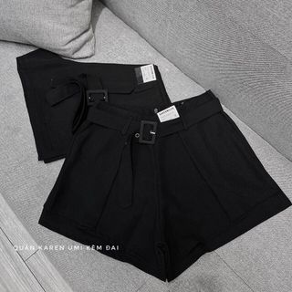 QUẦN SHORT DÁNG GIẢ VÁY CHẤT VITEX KÈM ĐAI SIÊU ĐẸP