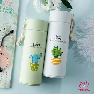 Bình Thủy Tinh Giữ Nhiệt Full Hộp [CHỐNG VA ĐẬP, CHỐNG VỠ] Hình Xương Rồng Cactus Love Siêu Kute 450ml