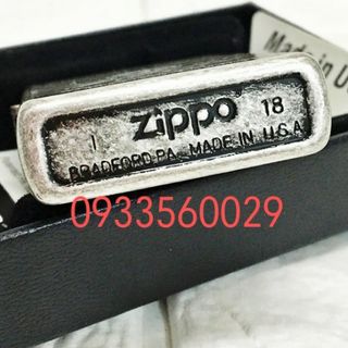 Zippo bạc khắc 3 mặt tem đỏ